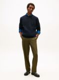 Blue  Hanorac Cu Guler Rotund Din Fleece  Barbati