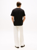 Black Flag Embroidery Crew Neck T-Shirt  Men