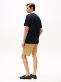 Blue Flag Embroidery Crew Neck T-Shirt  Men