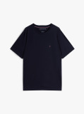 Blue Flag Embroidery Crew Neck T-Shirt  Men