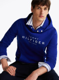 Blue Snap-Button Logo Hoody  Men