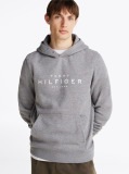Grey Snap-Button Logo Hoody  Men