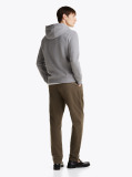Grey Snap-Button Logo Hoody  Men