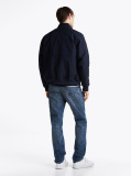 Blue Relaxed Harrington Jacket  Men