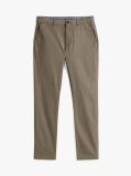 Gri Pantaloni Chinos Slim Cu Broderie Steag  Barbati