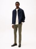 Gri Pantaloni Chinos Slim Cu Broderie Steag  Barbati