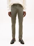 Gri Pantaloni Chinos Slim Cu Broderie Steag  Barbati