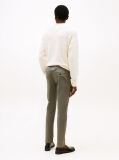 Gri Pantaloni Chinos Slim Cu Broderie Steag  Barbati