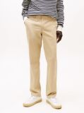 Beige Denton Stretch Cotton Straight Chinos  Men