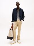 Beige Denton Stretch Cotton Straight Chinos  Men