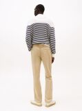 Beige Denton Stretch Cotton Straight Chinos  Men