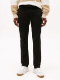 Negru Pantaloni Chino Drepti Denton Din Bumbac Elastic  Barbati
