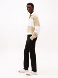Negru Pantaloni Chino Drepti Denton Din Bumbac Elastic  Barbati