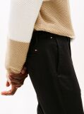 Negru Pantaloni Chino Drepti Denton Din Bumbac Elastic  Barbati