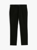 Negru Pantaloni Chino Drepti Denton Din Bumbac Elastic  Barbati