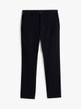 Blue Denton Stretch Cotton Straight Chinos  Men