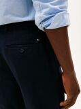 Blue Denton Stretch Cotton Straight Chinos  Men