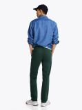 Green Denton Stretch Cotton Straight Chinos  Men