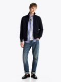 Blue Terry Zip-Thru Sweatshirt  Men