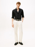 Black Flex Slim Fit Poplin Shirt  Men