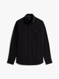 Negru Camasa Flex Slim Fit Din Poplin   Barbati