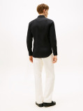 Black Flex Slim Fit Poplin Shirt  Men
