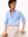 Blue Camasa Flex Slim Fit Din Poplin   Barbati