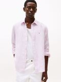 Multi Regular Fit Stripe Linen Shirt  Men