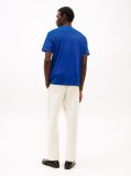 Blue Tricou Cu Guler Rotund Si Logo  Barbati