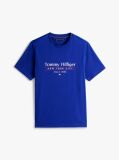 Blue Tricou Cu Guler Rotund Si Logo  Barbati