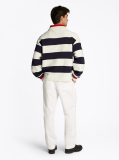 Multi Boxy Breton Stripe Half-Zip Hoody  Men