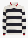 Multi Boxy Breton Stripe Half-Zip Hoody  Men