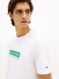 Alb Tricou Cu Imprimeu Grafic Si Logo  Barbati