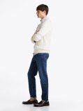 Blue Denton Whiskered Straight Leg Jeans  Men