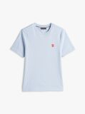 Blue Tricou Cu Broderie Th Monogram Contrastanta  Barbati
