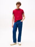 Rosu Tricou Cu Broderie Th Monogram Contrastanta  Barbati