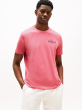Roz Tricou Cu Guler Rotund Cu Logo  Barbati