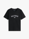 Negru Tricou Hilfiger Flock  Barbati