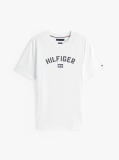 Alb Tricou Hilfiger Flock  Barbati