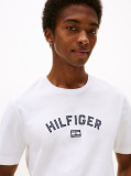 Alb Tricou Hilfiger Flock  Barbati