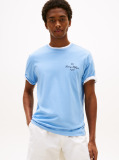 Blue Tricou Cu Logo NYC Cu Steag  Barbati
