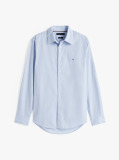 Blue Camasa Din Poplin Flex Cu Mini Print  Barbati
