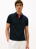 Blue Contrast Collar Cuff Regular Polo Shirt  Men