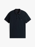 Blue Contrast Collar Cuff Regular Polo Shirt  Men