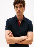 Blue Contrast Collar Cuff Regular Polo Shirt  Men