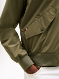 Green Packable Water Repellent Relaxed Bomber Jacket  Men