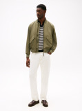 Green Packable Water Repellent Relaxed Bomber Jacket  Men