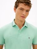 Verde Tricou Polo Slim Fit Pique  Barbati