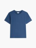 Blue Tricou Cu Broderie Steag  Barbati