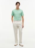 Verde Tricou Cu Broderie Steag  Barbati